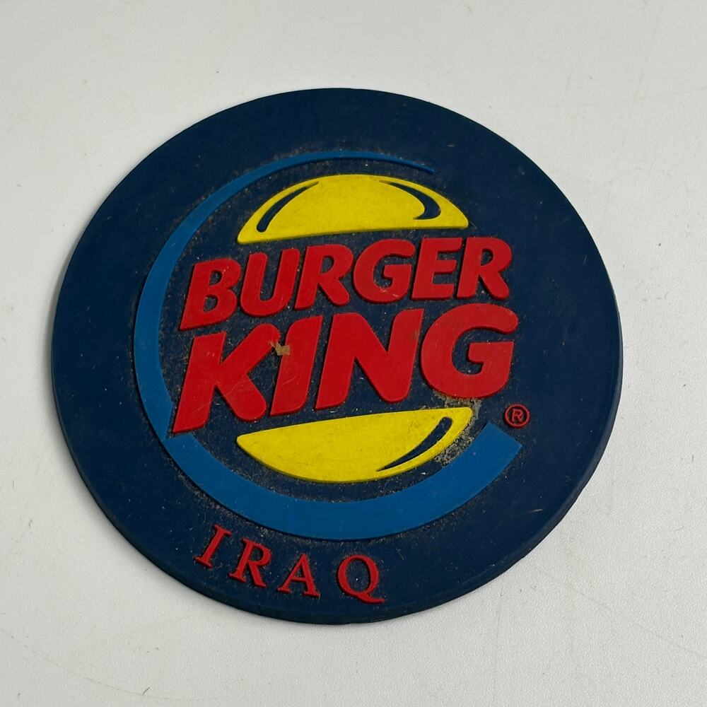 Vintage Burger King Rubber Silicone Advertising Coaster Iraq
